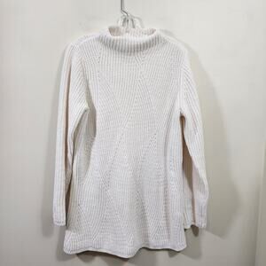 J. Jill Chenille knit long sleeve mock turtleneck tunic sweater womans sz M TALL